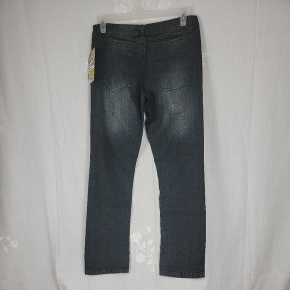 Men's Casual Jeans Skinny Denim Straight Slim Fit Combat Pant 32x32 NWT. ...c5 - Picture 7 of 9